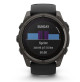 fēnix 8 – 51 mm -Solar -Sapphire - Carbon grey DLC titanium with Black/pebble grey silicone band - 010-02907-11 - Garmin